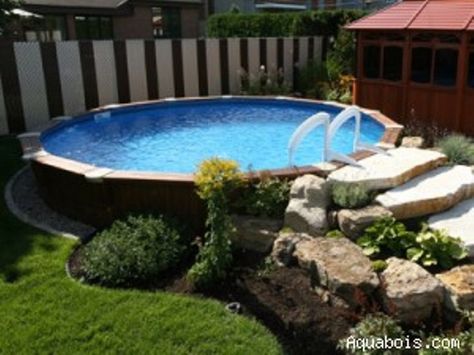 Inspiration: Beautiful Above-Ground Pools | Excellence at Home Aboveground Pool, Deck Piscina, Above Ground Pool Landscaping, Above Ground Pool Decks, Backyard Pool Landscaping, Above Ground Swimming Pools, Diy Pool, Pool Design, Inground Pools