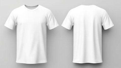 Plain White T Shirt Front And Back, Minimalist Presentation Design, Plain Tee Shirts, Basic Clothing, Graphic Shirt Design, Plain White T Shirt, Presentation Design Template, Mockup Downloads, T Shirt Mockup