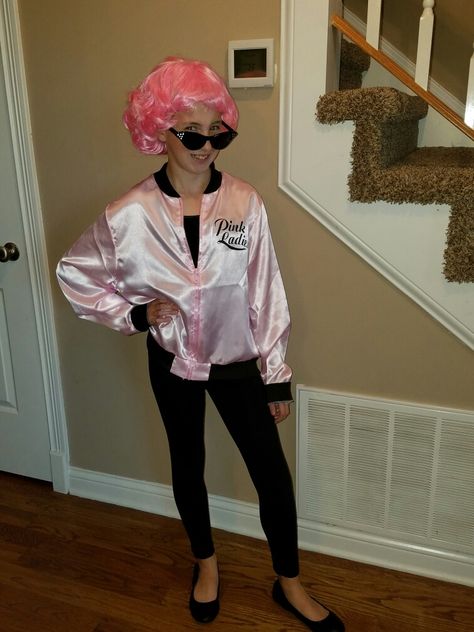 Grease's Frenchie for Halloween Frenchie Grease Costume, Frenchy Grease Costume, Frenchie From Grease Costume, Pink Ladies Grease Costume, Frenchie Costume Grease, Grease Group Costumes, Frenchie Halloween Costumes Grease, Grease Beauty School Drop Out Costumes, Pink Ladies Grease