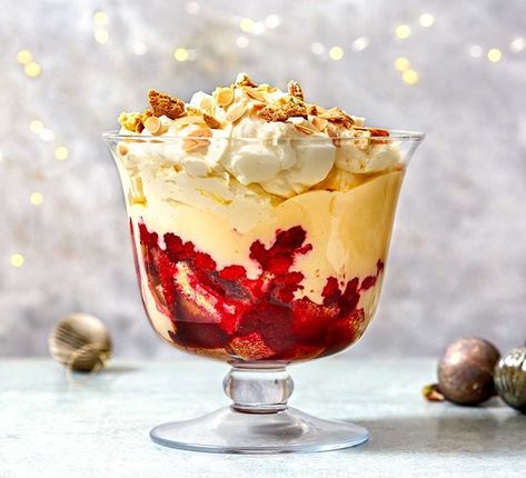 Next level sherry trifle recipe | BBC Good Food Sherry Trifle Recipes, Festive Bakes, Sherry Trifle, Pretty Sweets, Trifle Bowl Recipes, Trifle Recipes, Christmas Trifle, Xmas Recipes, 2023 Mood