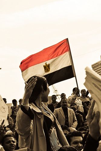 Egyptian Flag, The Middle, Egypt, Flag