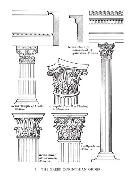 Corinthian Pillar, Corinthian Order, Cinema Decor, Architectural Orders, Greek Columns, Greek Architecture, Corinthian Column, Roman Columns, Ancient Greek Architecture