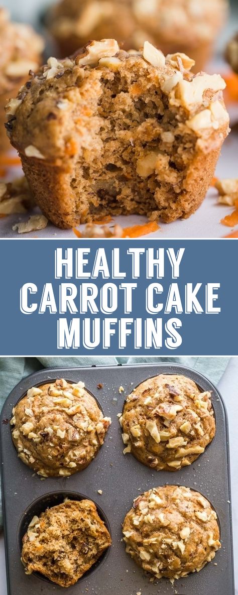 Healthy Carrot Cake Muffins- a SUPER simple vegan breakfast that you'll find yourself making over and over again because they're SO GOOD! #vegan #dairyfree #carrotcake Simple Vegan Breakfast, Butter Curry, Healthy Carrot Cake Muffins, Resep Vegan, Healthy Carrot Cake, Menu Sarapan Sehat, Carrot Cake Muffins, Healthy Carrot Cakes, Vegan Muffins