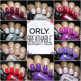 nail loopy: ORLY BREATHABLE SWATCHES/REVIEW (& A CATCH UP) Orly Breathable Pamper Me, Orly Breathable Nail Polish, Orly Nail Polish Colors, Breathable Nail Polish, Orly Breathable, Orly Nail Polish, Nail Picking, Nail Polish Removers, Home Nail Salon