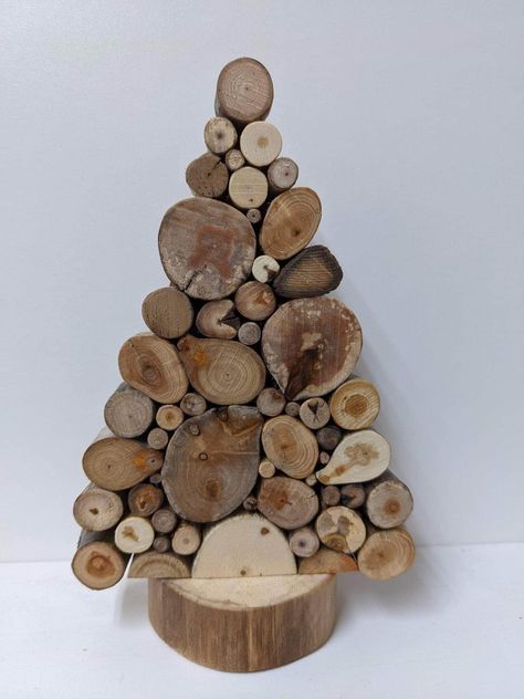 Christmas Tree Collection, Wood Pile, Wood Slice Crafts, Reclaimed Wood Art, Wood Slices, Beautiful Tree, Christmas Trees, Wood Art, Reclaimed Wood