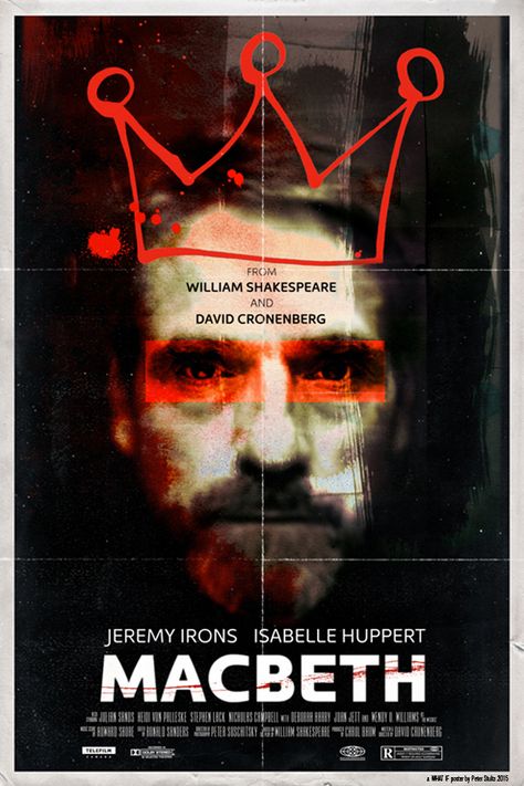 Macbeth Poster Art, Macbeth Poster, What If Movie, David Cronenberg, Theater Poster, Play Poster, Shakespeare Theatre, Kodak Camera, Isabelle Huppert