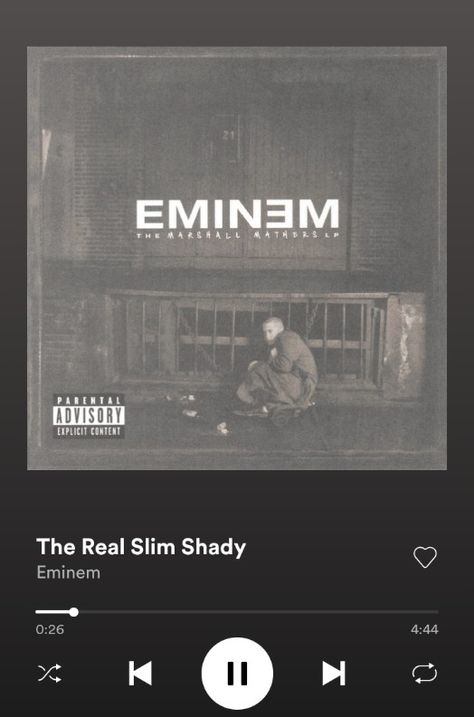 Real Slim Shady, The Marshall Mathers Lp, Eminem Music, Eminem Songs, The Slim Shady, Eminem Quotes, Running Songs, The Real Slim Shady, Workout Songs