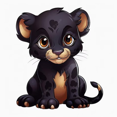 Animals Cartoon Images, Cute Panther, Pumas Animal, Panther Images, Jungle Book Characters, Stitch Stuffed Animal, Disney Drawings Sketches, Leopard Art, Cartoon Bee