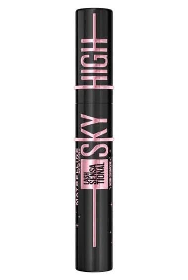 Lash Sensational Sky High Mascara, Sky High Mascara, Maybelline Cosmetics, Lash Sensational, Maybelline Lash Sensational, Bamboo Extract, Makeup Is Life, Mascara Brush, Black Pigment