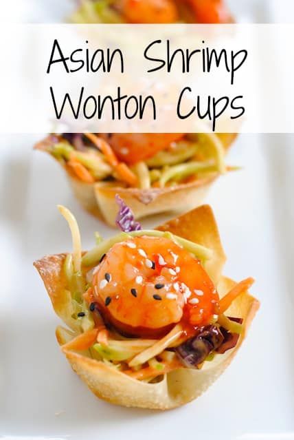 Glazed Shrimp, Asian Shrimp, Shrimp Wonton, Healthy Superbowl, Wonton Cups, Won Ton, Wonton Recipes, Broccoli Slaw, Superbowl Snacks