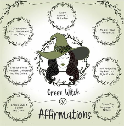 Witch Affirmations, The Green Witch, Crystal Witch, Nature Witch, Witch Room, Green Witchcraft, Witch Spirituality, Magic Spell Book, Wiccan Witch