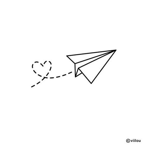 Paper Plane Wall Stickers - Heart Loop. wallart . #Paper_Airplane_Drawing #Paper_Airplane_Tattoos #Paper_Plane_Tattoo #Plane_Drawing Paper Airplane Drawing, Paper Airplane Tattoos, Paper Plane Tattoo, Plane Drawing, Plane Tattoo, Airplane Tattoos, Airplane Drawing, Tattoo Line, Nursery Stickers