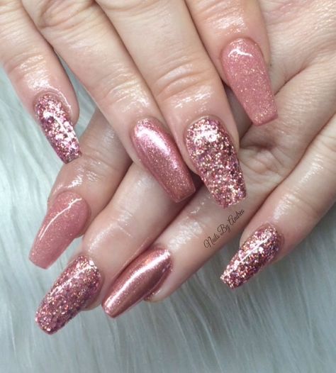 Dusty Rose Nails Acrylic, Dusty Rose Nails, Pink Wedding Nails, Olive Nails, Rose Gold Nails Design, Aqua Nails, Classy Nail Designs, Moon Baby, Nail Art Decals