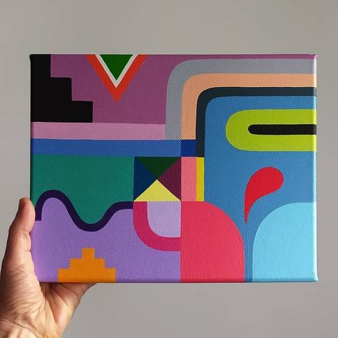 New Art Ideas Creativity, New Art Ideas, Rectangular Painting, Artist Room, Neon Sign Art, Posca Art, Hippie Painting, Modern Art Paintings Abstract, Out Of My Comfort Zone