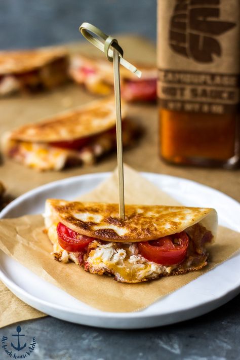 Spinning it Southern with these Mini Chicken & Pimento Cheese Quesadillas! Mini Quesadillas, Cheese Quesadillas, Beach House Kitchen, Cheese Quesadilla, Cheese Stuffed Peppers, Appetizer Menu, The Beach House, Chicken Quesadillas, Cheese Bites