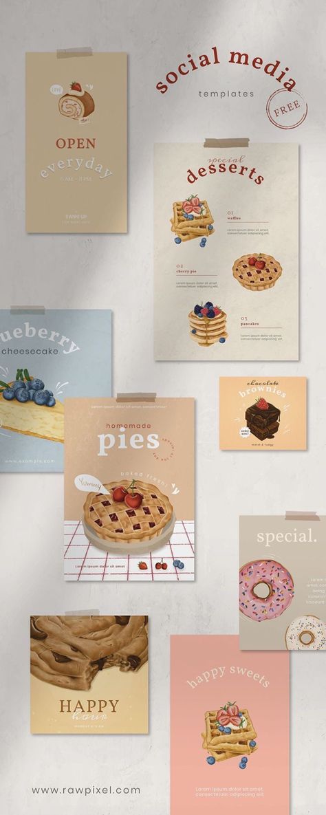 Bakery Branding Design, Pastel Desserts, 귀여운 음식 그림, Bakery Branding, Wallpaper Computer, Cocoppa Wallpaper, Desain Signage, 패턴 배경화면, Social Media Promotion