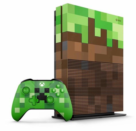 Xbox One S 1TB Minecraft Limited Edition Bundle Custom Xbox, Xbox 1, Xbox Console, Xbox Controller, Minecraft Party, Xbox One S, Xbox Games, Wireless Controller, Gaming Console