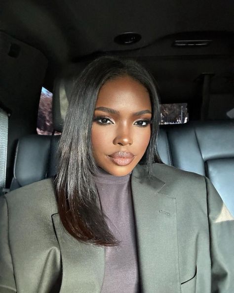 Ryan Destiny Makeup, Ryan Destiny, Pretty Makeup Looks, Dark Skin Makeup, Pretty Makeup, All Things Beauty, Skin Makeup, Destiny, Beautiful Hair