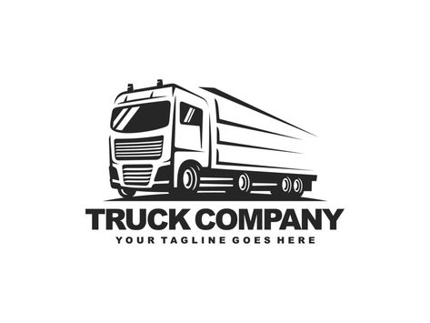 Truck logo design vector. Truck delivery logo Truck Logo Design, Delivery Logo, Truck Delivery, Truck Logo, Trucking Companies, Design Vector, Free Logo, Car Decals, Vector Art