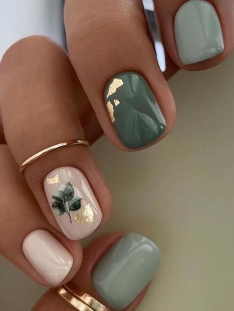 Nagellack Trends, Pretty Nail Art Designs, Cute Gel Nails, Kandy, Floral Nails, Chic Nails, Short Acrylic Nails, Manicure E Pedicure, Gold Nails