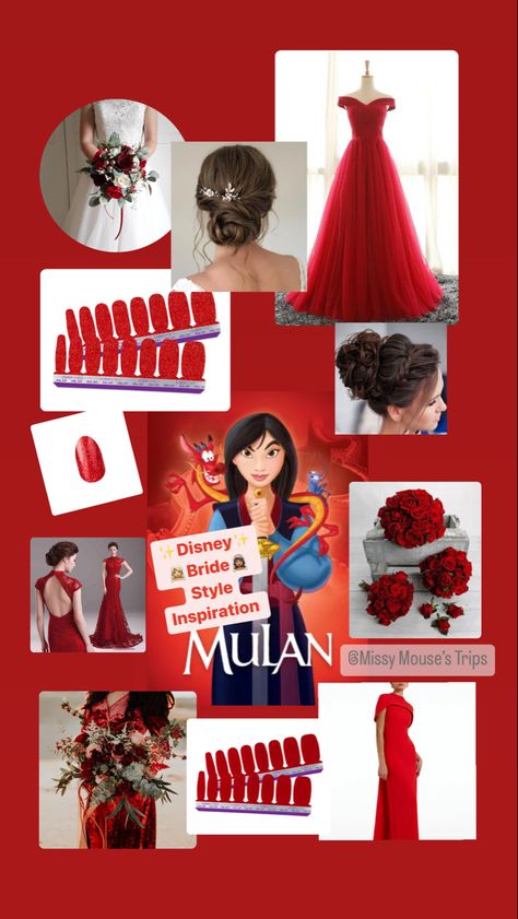 Mulan Prom Dress, Mulan Dress Inspired, Mulan Wedding, Mulan Dress, Disney Bride, Disney Wedding, Theme Wedding, Bride Style, Mulan