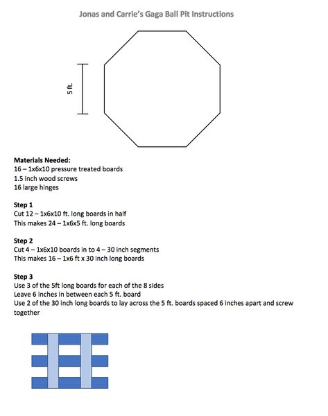 Gaga ball pit construction plans #1 (see second pic for #2).  I spent hours trying to find simple gaga ball pit plans and I finally made my own for my son and I to use.  Simple materials, we constructed it in a few hours with my dad's help, and it is great!  We love it and its sturdy and is moveable (big, but could be moved and can be moved for mowing, etc). Gaga Ball Pit Diy Plans, Ga Ga Ball Pit Diy, Gaga Ball Pit Plans, Gaga Ball Pit Diy, Diy Gaga Ball Pit, Ball Pit Diy, Gaga Pit, Diy Ball Pit, Gaga Ball Pits