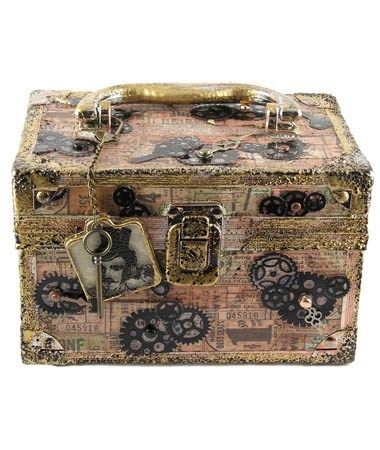 Steampunk Mixed Media, Steampunk Crafts, Art Steampunk, Jewelry Box Diy, Steampunk Gears, Steampunk Diy, Altered Boxes, Steampunk Accessories, Steampunk Art