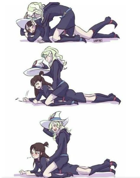 Yuri Comics, My Little Witch Academia, Little Witch Academia, Yuri Manga, Witch Academia, She Ra Princess Of Power, Yuri Anime, Cute Anime Couples, Cool Artwork