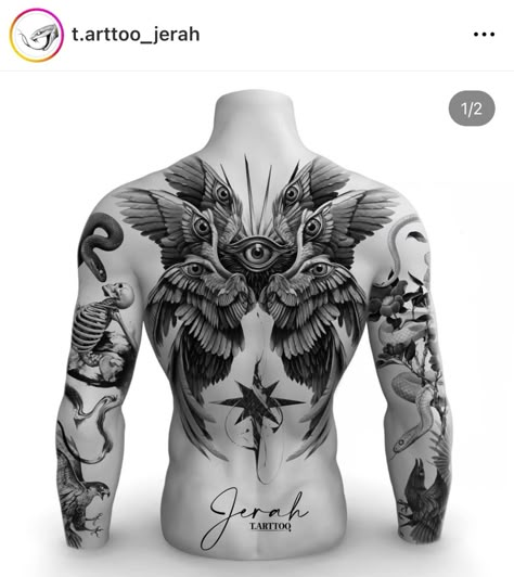 Back Piece Tattoo Men, Seraphim Tattoo, Nose Tattoo, Chest Tattoo Drawings, Back Tattoo Ideas, Realistic Tattoo Sleeve, Back Piece Tattoo, Pieces Tattoo, Flash Tattoo Designs