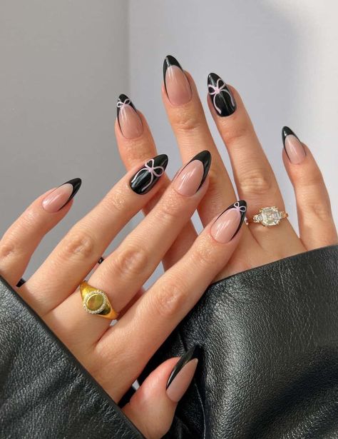 Coquette Vibes, Tuxedo Mask, Easy Bake, Pretty Gel Nails, Trendy Nail Art, Classy Nails, Types Of Nails, Clueless, Cute Acrylic Nails