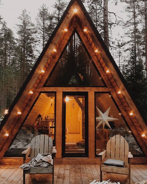 Small A Frame, Cozy Cabin Aesthetic, A-frame Interior, Dreamy Cottage, A Frame Cabin Plans, Cafe Exterior, Loft House Design, Amazing Bedroom Designs, A Frame Cabins