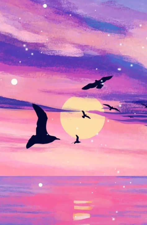 #sunset #view #image #photo #drawing #pencil drawing #sketch #crayons #tube colors #easy #colors #water colors #blog #post #criatorscreativity #pink #purple #birds #pinterest Sunset Drawing Colored Pencil Easy, Sunset Crayon Drawing, Sunset Drawing Easy, Beautiful Paintings Of Nature, Drawing Sunset, Purple Birds, View Drawing, Photo Drawing, Easy Flower Drawings