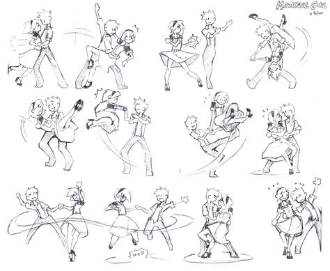 Lindy Hop Cartoonwise! « Marcel Gomes – Sweden Dancing Poses Drawing Couple, Dancing Drawing Reference, Dancing Pose Reference, Dancing Poses Drawing, Dancing Drawing, Dancing Poses, Drawing Couple Poses, Dancing Drawings, Drawing Body Poses