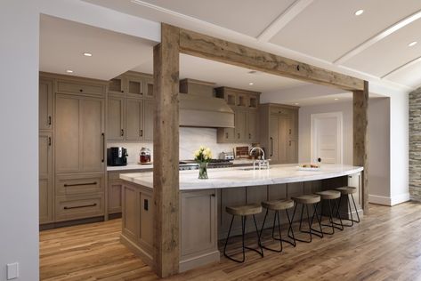 BOWA Design Build Renovation Loudoun County, VA Kitchen Columns, Open Concept Kitchen Living Room, Farmhouse Kitchen Island, Small Space Kitchen, Open Concept Kitchen, Kitchen Redo, Large Kitchen, Counter Tops, Kitchen Remodel Idea