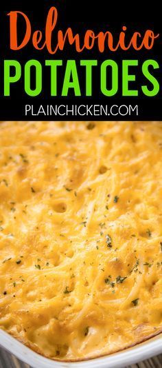 Slow Cooker Angel Chicken, Delmonico Potatoes, Angel Chicken, Simply Potatoes, Italian Dressing Mix, Frozen Potatoes, Hashbrown Recipes, Potato Recipes Side Dishes, Plain Chicken