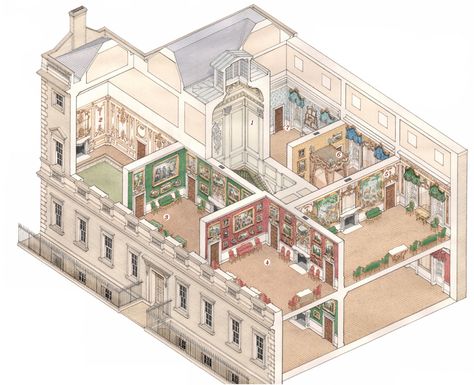 Norfolk House: The lost London palace that was razed to the ground, recreated 80 years on - Country Life London Floor Plan, Country House Floor Plans, House And Floor Plan, London Palace, Court Pictures, Historical Photography, Norfolk House, English Architecture, Grosvenor House