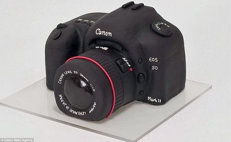 Former Nasa engineer BethAnn Goldberg launches bakery with spectacular creations Camera Cake, Camera Cakes, Realistic Cakes, Specialty Cake, Groom Wedding Cakes, Sculpted Cakes, Camera Photos, Unique Cakes, Cupcake Cake