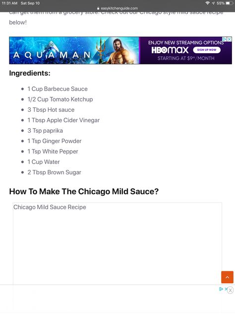 Chicago Mild Sauce Recipe, Mild Sauce Recipe, Mild Sauce, Special Sauce, Superfood Recipes, Chicago Food, Tomato Ketchup, Interesting Food, Salad Dressings