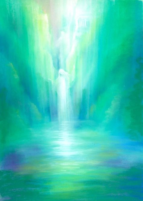 Healing Goddess, Watercolor Angel, Spiritual Paintings, Consciousness Art, Prophetic Art, Spiritual Artwork, Spirited Art, Angel Painting, Aura Colors