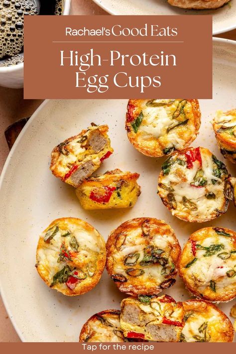 You are going to love how simple, savory and wholesome these High-Protein Meal Prep Egg Cups are. I wanted to share an easy, high-protein breakfast recipe that you can effortlessly meal prep and this one definitely accomplishes that. Tap for the healthy breakfast recipe! Egg Cup Meal Prep, High Protein Egg Scramble, Egg Prep Breakfast, High Protein Whole Food Breakfast, Simple Protein Breakfast Ideas, Healthy High Protein Breakfast Meal Prep, Carb Free Breakfast Ideas, Protein Egg Cups, High Protein Snacks For Fat Loss