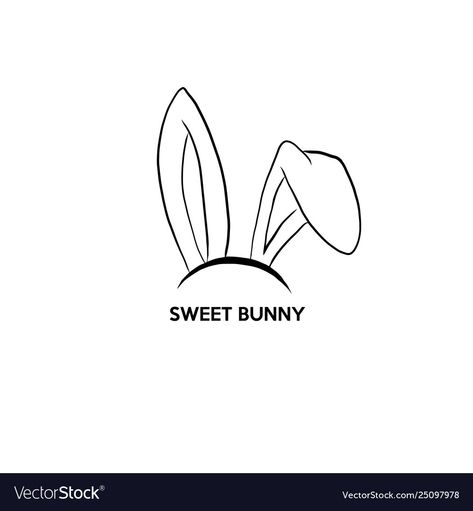 Rabbit Ear Tattoo, Rabbit Ears Tattoo, Bunny Ear Tattoo, Bunny Ears Tattoo, Rabbit Ears Drawing, Matching Bff Tattoos, How To Draw Ears, Bunny Tattoos, Doodle Tattoo