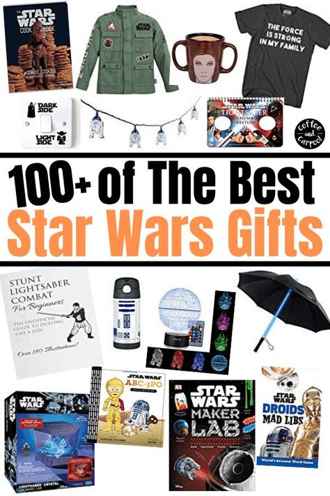 100 of the best Star Wars gifts for the ultimate Star Wars fans and Jedi fighters... including Star Wars books, Star Wars toys and games, Star Wars clothes and Star Wars costumes #Starwars #starwarsgifts #starwarsgiftguide #christmasgifts #Christmasgiftguides #darthvadergifts #jedigifts #giftguides Star Wars Themed Gifts, Star Wars Kitchen, Fun Gadgets, Unique Gifts For Kids, Star Wars Books, Star Wars Outfits, Star Wars Costumes, Star Wars Toys, Christmas Gift Guide