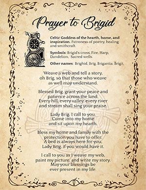 Brighid Invocation Prayer for Worship Ritual +Altar Offering Goddess Offerings, Brighid Goddess, Invocation Prayer, Celtic Paganism, Sacred Well, Goddess Of The Hearth, Goddess Magick, Celtic Gods, St Brigid