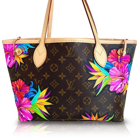 Louis Vuitton custom Louis Vuitton Painted Bags, Painted Louis Vuitton Bag, Louis Vuitton Hand Painted Bags, Artsy Louis Vuitton, Hand Painted Lv Bag, Leather Art, Louis Vuitton Bag Neverfull, Premium Design, Are You The One