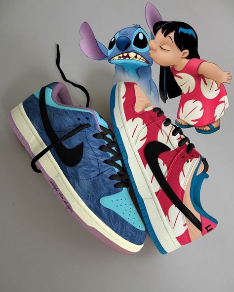 All Posts • Instagram Lilo And Stitch Shoes, Custom Tennis Shoes, Customize Shoes, Exotic Shoes, Custom Sneakers Diy, Pretty Sneakers, Custom Painted Shoes, Custom Shoes Diy, Painted Sneakers