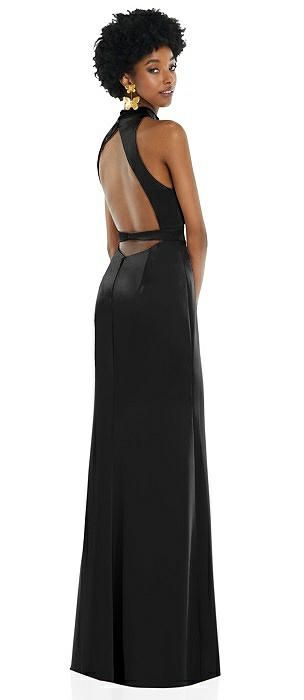 Black Bridesmaid Dresses | The Dessy Group Charmeuse Gown, Charmeuse Dress, Black Bridesmaids, Backless Maxi Dress, Slimmer Belt, Trumpet Skirt, Infinity Dress, Black Bridesmaid Dresses, Bridal Party Dresses