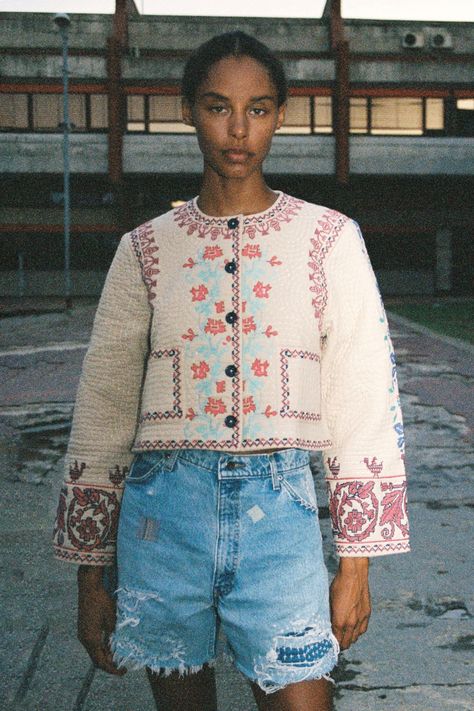 Sea Ny, The Friendship, Sea New York, Pretty Blouses, Long Sleeve Jacket, Print Trends, Embroidered Jacket, Childhood Friends, Lace Embroidery