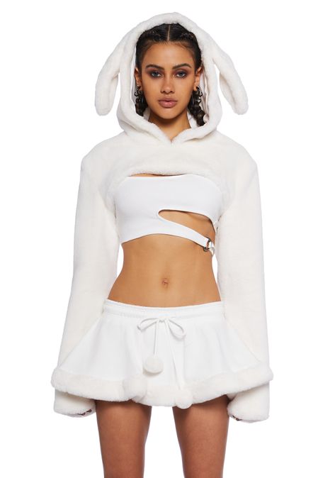 What's New | Trendy Women's Clothing at Dolls Kill Black White Rave Outfit, Fluffy Rave Outfit, Snow Rave Outfits, Snow Bunny Rave Outfit, Sanrio Rave Outfit, Bunny Rave Outfit, Snow Bunny Costume, Rave 2023, Bunny Costume Women