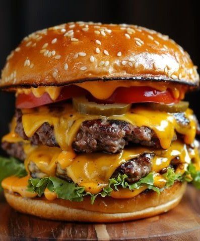 Juicy Cheeseburgers, Burger Pic, Ultimate Cheeseburger, Sandwich Vegetarian, American Burger, Burger Cheese, Big Burger, Cheese Burgers, Gourmet Food Plating