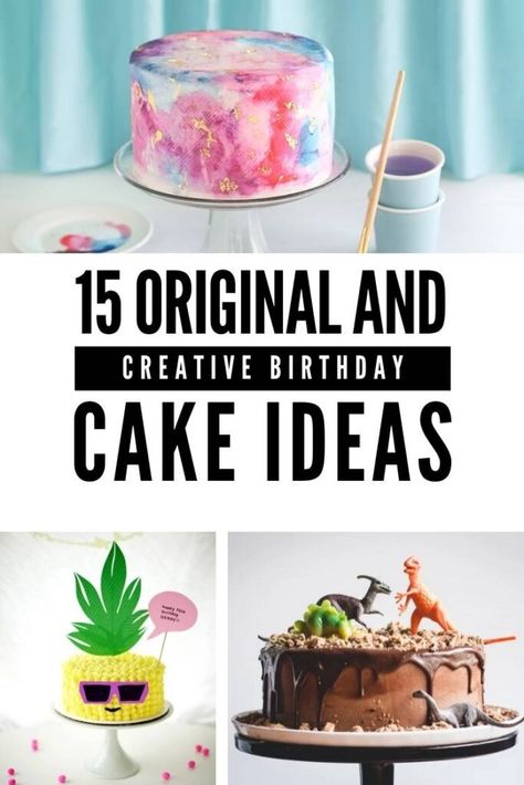 15 original and creative birthday cake ideas Interesting Cakes Design, Cake For 8 Year Boy, Original Birthday Cake, Cool Cake Ideas, Creative Birthday Cake Ideas, Fun Birthday Cakes, Fun Cake Ideas, Boys Birthday Cakes, Surprise Birthday Cake